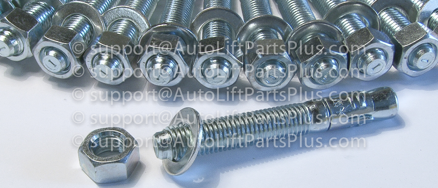 3/4" x 5-1/2' for 2-Post Lifts Box 20 Anchor Bolts Auto Lift Wedge Anchors 