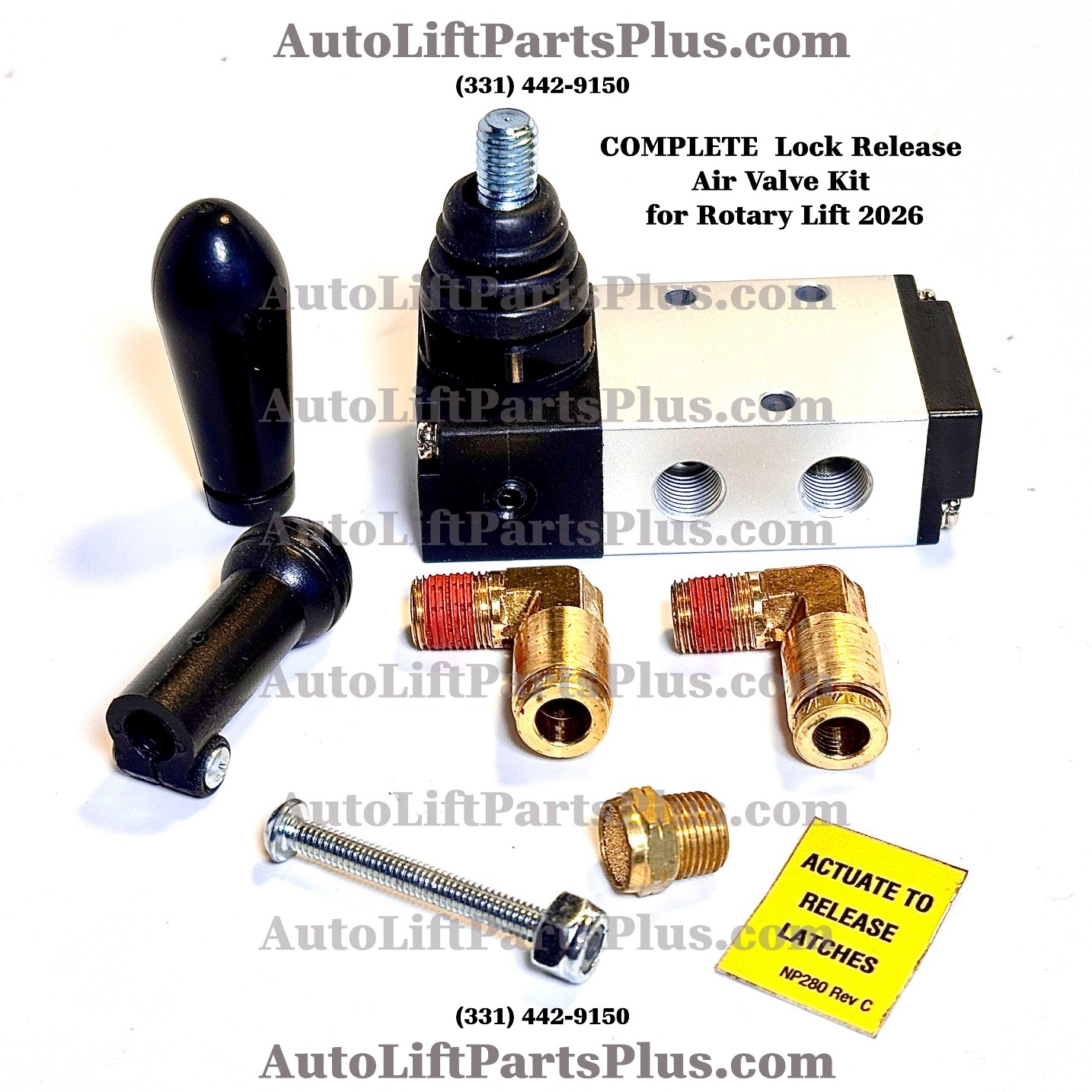 Air Lock Release Valve KIT OEM for ROTARY 4-Post Lifts / T100045