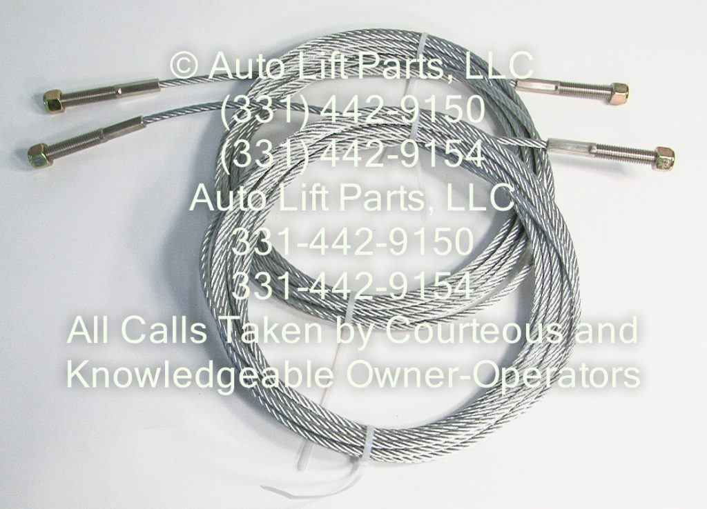 N372 BH752986 SPOA10 Rotary Lift Cables (2) Aftermarket